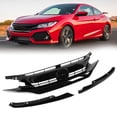 thumbnail image 4 of Front Grill, Practical Long Service Life Gloss Black Front Grille Professional  For Replacement For   FC/FK For Front Grille Replacement For, 4 of 8
