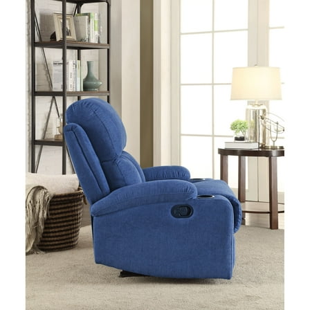 Newboti Furniture Rosia Blue Linen Motion Recliner 06586
