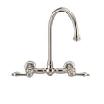 thumbnail image 4 of Alfi Trade WHKWLV3-9301-NT-PN Whitehaus Vintage III Plus Wall Mount Lever Handles Faucet with Side Spray, Polished Nickel, 4 of 4
