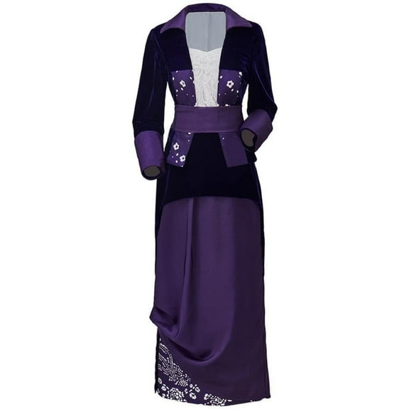 Rose DeWitt Bukater Dress Purple Rose Flying Dress Outfit for Women Adult