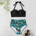 thumbnail image 6 of Babysbule Swimsuits for Women Clearance Women's Fashion Bikini Set Swimsuit Two Piece Filled Swimwear With Underwire Printing Beachwear, 6 of 9