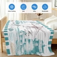 thumbnail image 4 of Turquoise Ocean Cooling Blanket,Lightweight Breathable Summer Throw Blanket with Double Sided Cold Effect,Coastal Nautical Lighthouse Starfish Picnic Blankets Bed Sheet for Hot Sleepers 50"x60", 4 of 8