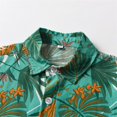 thumbnail image 5 of Coerni Toddler Boys Kids Hawaiian Shirt Short Sleeve Button Down Shirts Tropical Lapel Summer Beach Top Baby Casual Clothes, 5 of 9