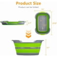 thumbnail image 2 of Multipurpose Collapsible Pet Bathtub with Drainage Hole for Puppy Small Dogs Cats, Portable Laundry Basket-Foldable Bathing Tub-Storage Organizer, 7.1 Gal/27L (Green,1), 2 of 14