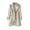 Beige L, variant on Fall Spring Women Jacket Turn-down Collar Single-breasted Loose Overcoat Mid Length Solid Color OL Commuting Coat Hiking Windbreaker