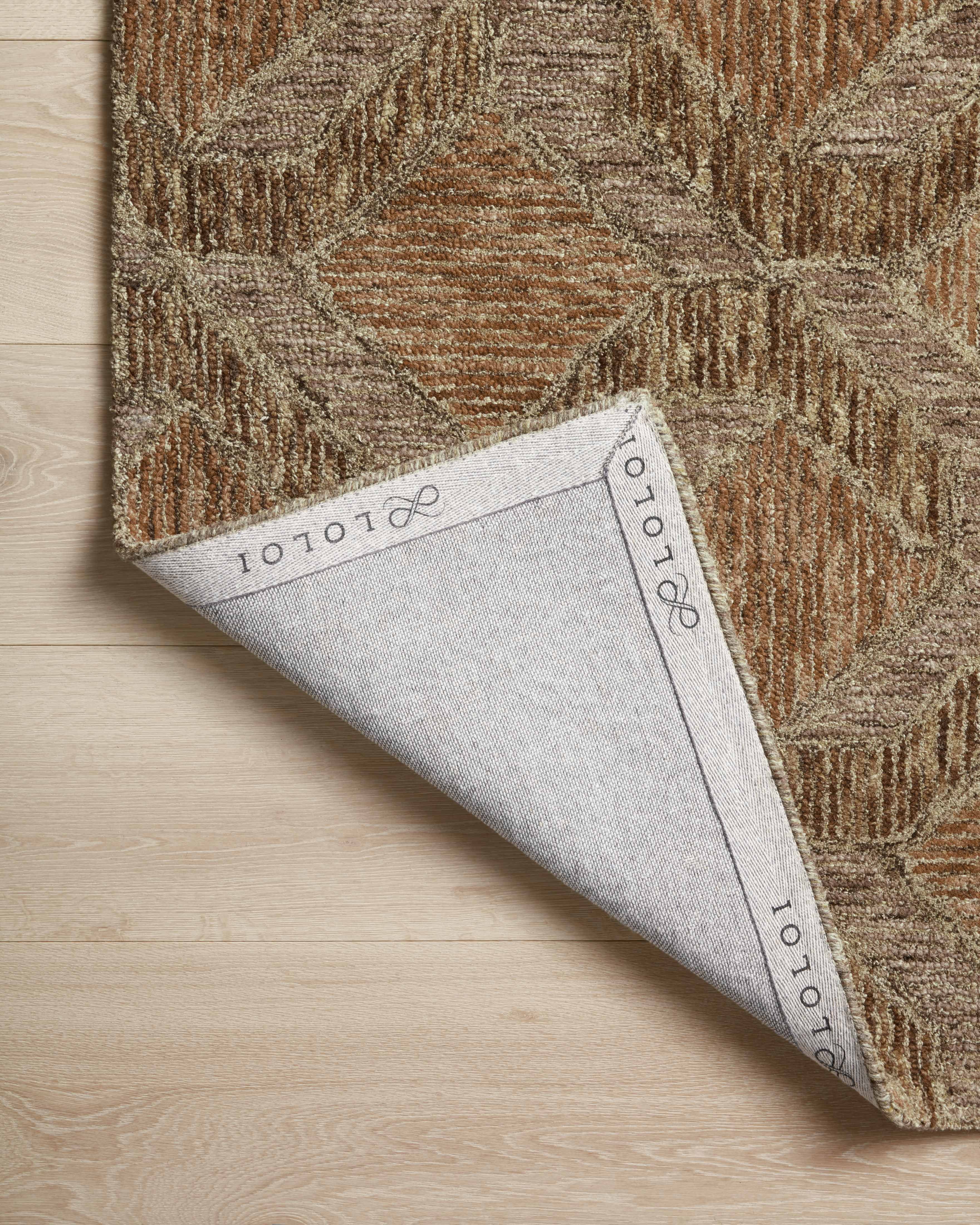 Loloi Varena Rust / Bark 18" x 18" Sample Rug