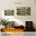 thumbnail image 3 of Elephant Stock Vintage Mandalas Wall Art - Horizontal Multi Panel Canvas - Living Room Wall Decor - Decor Elements Multi Panel - Brown And Gray Decor - 23" x 14", 3 of 4