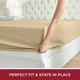 thumbnail image 4 of Mellanni Extra Deep Pocket Fitted Sheet up to 21", Microfiber, 1 Piece California King, Beige, 4 of 7