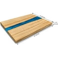 thumbnail image 2 of Olive Wood With Resin River Cheese Board | Charcuterie Board | Serving Tray (Blue), 2 of 6