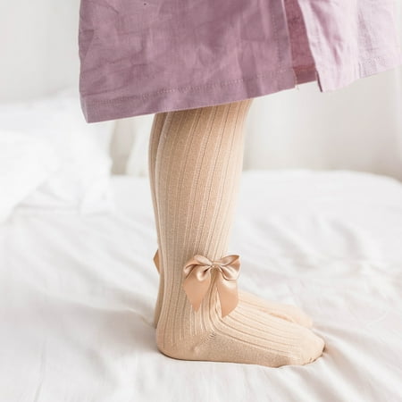 

Wolfast Promotion Toddler Baby Kid Girl Bow Stockings Solid Bow Warm Panty Hose Pants Trousers