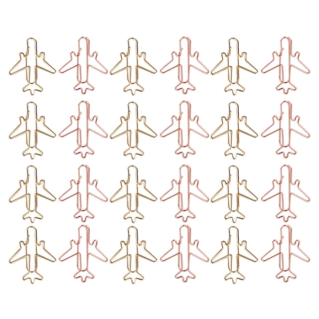 Shisuyan 24 Pcs Pinces Créatives pour Signets Pinces pour Design d'Avion Trombones (Couleurs Assorties)
