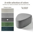 thumbnail image 5 of UIXE Rounded Triangle Ottoman Pebble Footstool Upholstered Coffee Side Tables for Living Room, Gray, 5 of 7