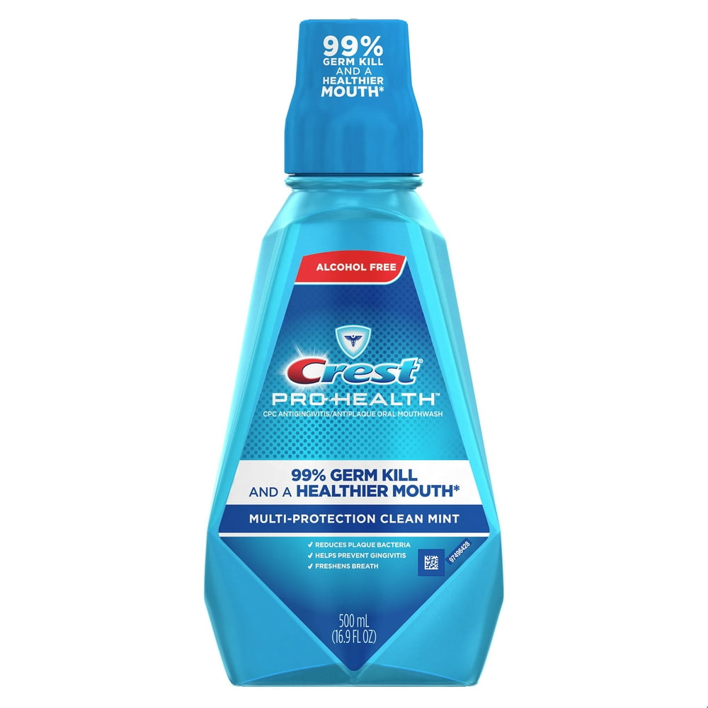 Crest ProHealth Mouthwash, Alcohol Free, Clean Mint, 16.9 Fl Oz