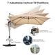 Costway 10Ft Carré Patio Offset Cantilever Parapluie 360 Degrés Inclinaison Aluminium Beige – image 4 sur 10