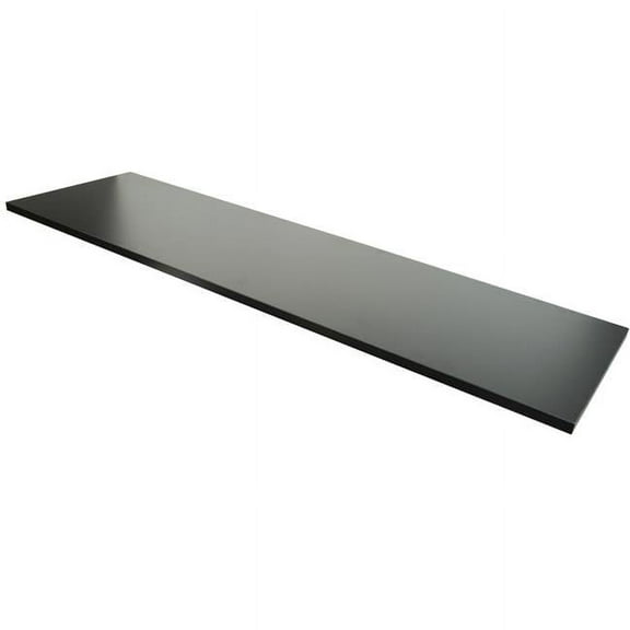 Econoco Commercial Melamine Shelf, 14" x 48", Black (Pack of 4)
