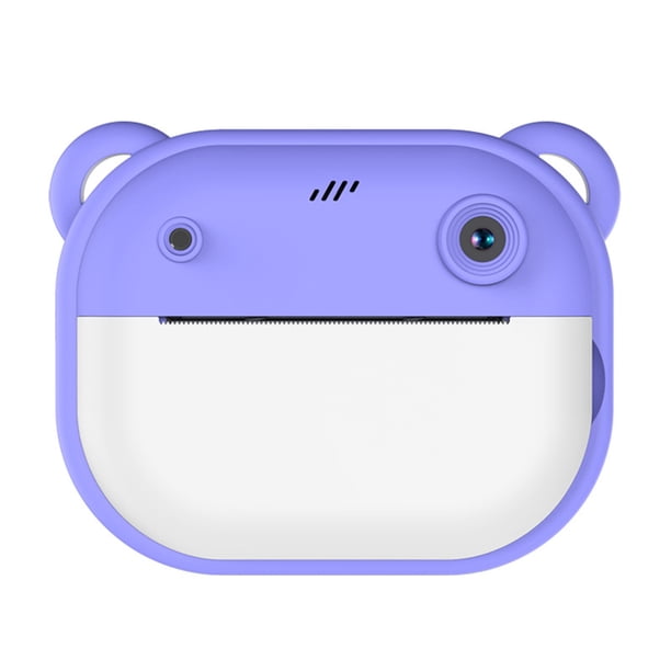 Cámara de impresión instantánea, HD 1080P, cámara de fotos y video de doble lente con pantalla de 2,4 pulgadas, cámara de impresión térmica portátil para fotos, videos y juegos. Incluye 2 rollos de p