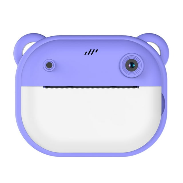 Cámara de impresión instantánea, HD 1080P, cámara de fotos y video de doble lente con pantalla de 2,4 pulgadas, cámara de impresión térmica portátil para fotos, videos y juegos. Incluye 2 rollos de p