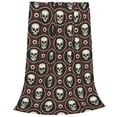 thumbnail image 2 of Pofeuu Skulls And Red Eyeballs Print Ultra-Soft Micro Fleece Blanket,for Bed Or Sofa,All Season Throw Blankets Flannel Blanket-50"x40", 2 of 7