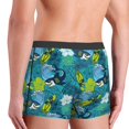thumbnail image 3 of Goofa Shark And Leaves Printed Men's Boxer Briefs Underwear, Moisture-Wicking Underwear, Trunk,Soft and Breathable Cotton Underwear-XX-Large, 3 of 9