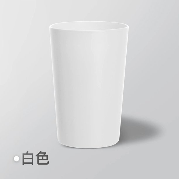 Xiao Hua Vaso para enjuague bucal, vaso transparente para dientes, vaso esmerilado para pareja, vaso de plástico para cepillos de dientes (2 unidades), blanco
