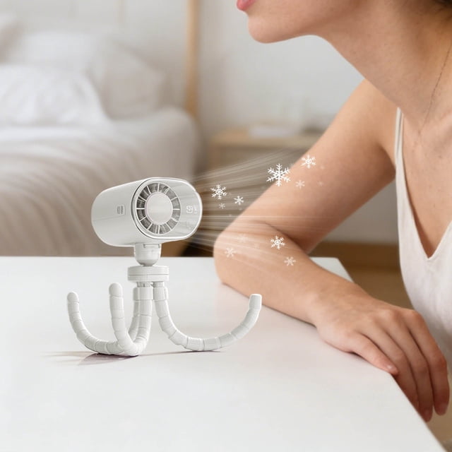 Tong Design USB Desk Fan With Flexible Legs For 360 Airflow Personal Fan Quiet For Home Travel