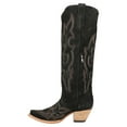 thumbnail image 3 of Corral Boots Womens Suede Embroidered Tall Snip Toe Cowboy  Tall Boots, 3 of 5