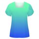 thumbnail image 2 of Fiudx Ofertas Flash Del Día Solo En Línea Moda Mujer Verano Casual Tops Cuello Alto Estampado Manga Corta -, 2 of 5