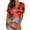 Red, variant on Azrian Womens Summer Tops,Womens Plus Size Blouses Crewneck Print Tees Short Sleeve T Shirt Loose Tops
