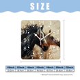 thumbnail image 2 of 14 Inch Wall Clock Battery Operated Square Clock for Office, Kitchen, Outdoor, Living Room,Horse with Child Running In Desert Sand Fantastic, 2 of 4