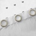 thumbnail image 4 of Manfei Kawaii Loves Black Out Curtains,3D Heart Print Curtains Pack of 2 (42x63 Each),White Gray Bedroom Curtains For Girl,Breathable Home Decor, 4 of 6