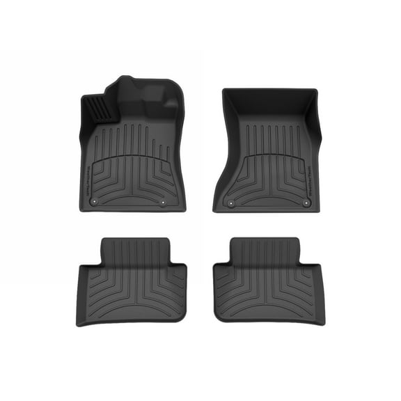 WeatherTech FloorLiner HP Custom Fit Floor Mats compatible with 2015-2026 Porsche® Macan - 1st & 2nd Row (2-pc. Rear Liner), Black