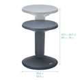 thumbnail image 2 of ECR4Kids SitWell Tabouret Oscillant à Hauteur Réglable, Siège Flexible pour Enfants et Adultes - Gris, 2 of 6