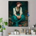 thumbnail image 4 of Woman With Globe Canvas Print，Hotel Lobby Bathroom Kitchen Wall Decor, 4 of 8