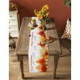 thumbnail image 5 of Orange Yellow Tree Fall Burlap-Cotton Table Runner 90 Inches Long,Watercolor Happy Thanksgiving Farmhouse Table Runners,Outdoor Dining Tablecloths Decor for Baby Shower Party Wedding 13x90, 5 of 9