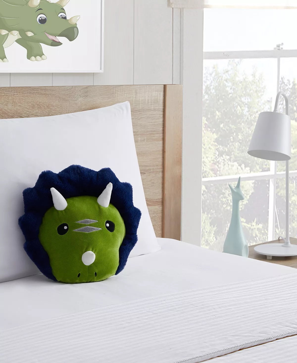 Round Furry Squishy Dinosaur - Green