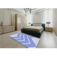 thumbnail image 4 of Ahgly Company Indoor Round Patterned Heavenly Blue Area Rugs, 3' Round, 4 of 6