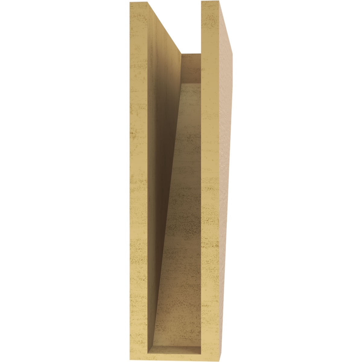 5"W x 20"D x 20"H Thin Concord Rough Cedar Woodgrain TimberThane Corbel, Primed Tan