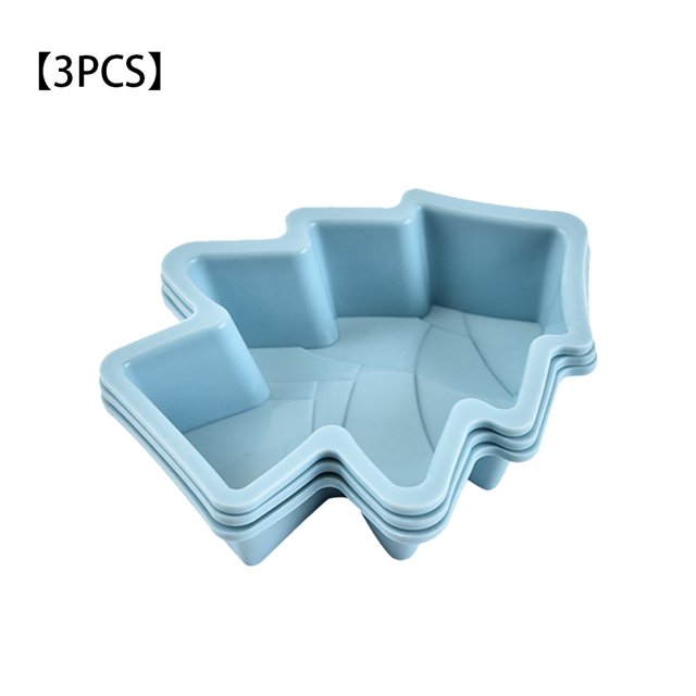 Moldes taza moldes para pasteles árbol de Navidad galletas silicona fondant postre herramientas para hornear 3 piezas sidaley HA8976-00B