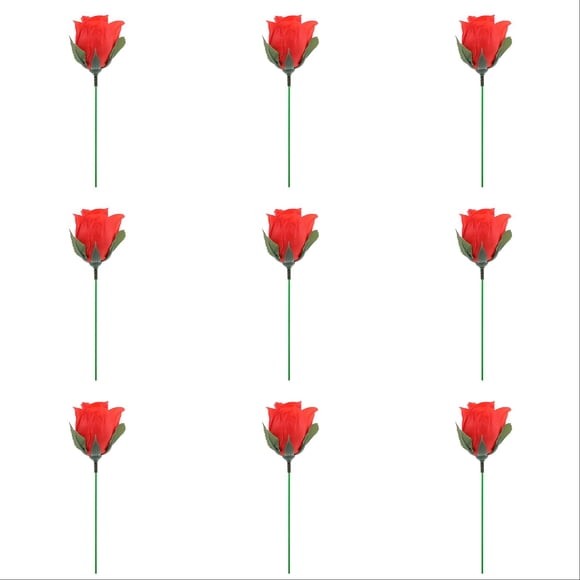 10PCS Fire Magic Torch to Rose Trick Props with Wax Block - Professional Magician Tools for Stage Shows, Street Performances & Wedding Proposals - Flower Transformation Magic Set