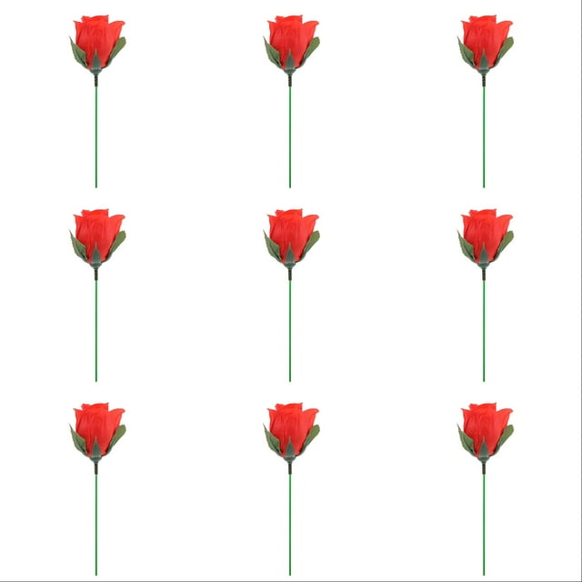20 Pcs Torche Magique de Feu pour Rose Accessoires de Tour avec Bloc de Cire - Outils de Magicien Professionnels pour Spectacles sur Scène, Performances de Rue et Demandes en Mariage - Ensemble de Magie de Transformation Florale