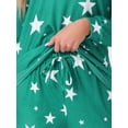thumbnail image 5 of DARING DIVA Women's 2 Pcs Pajama Sets Kint Sweatshirt Sleepwear Green Star M, 5 of 6