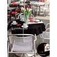 thumbnail image 5 of Outdoor Tablecloths with Umbrella Hole & Zipper, Basketball Round Tablecloth 54 Inch, Modern Funny Minimalist Sports Waterproof Table Cloth, Patio/Pool/Picnic Table Covers, 5 of 8