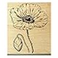 thumbnail image 3 of P25 Poppy Flower Rubber Stamp WM, 3 of 4