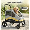 thumbnail image 2 of Foldable Dog Stroller for Large Dogs 135 LBS Capacity, 360° Rotating Wheels with One-Foot Brake, Pet Wagon with Breathable Mesh, Adjustable Handle and Storage Pocket, 2 of 7
