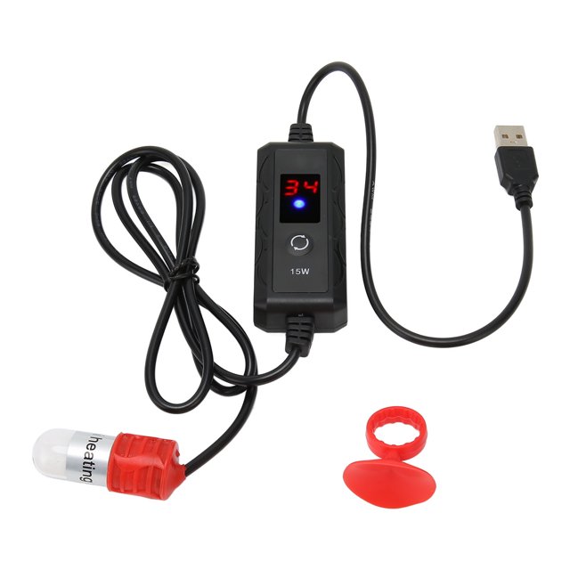 Calentador Betta, Mini Calentador De Pecera De 15 W, Función De Memoria De Fallo De Energía, 100-240 V Con Pantalla LED Digital Para Agua Dulce