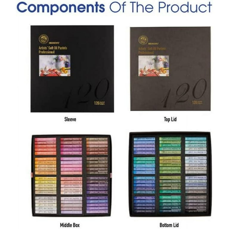 Mungyo Gallery Artists' Soft Oil Pastels Set of 120 - Assorted
