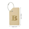 thumbnail image 2 of Unique Bargains 1 Pc Letter B Luggage Tag for Travelling Khaki PU, 2 of 5