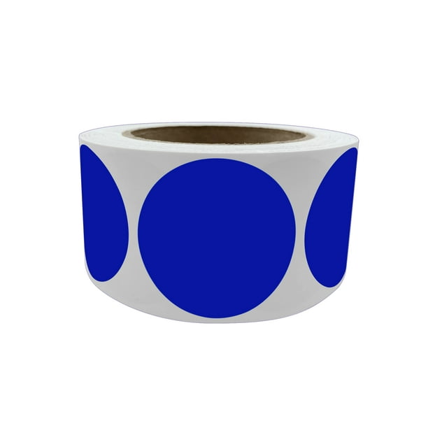 Royal Green Round Stickers 2 inch Blue Stickers on a Roll 5cm (50mm ...