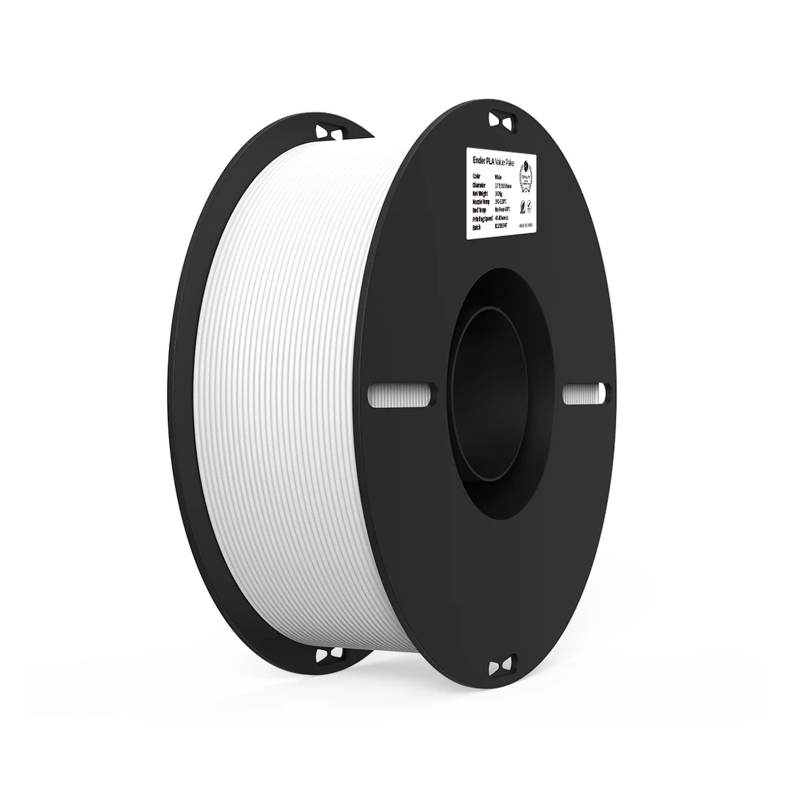 PLA Filament 1.75mm PLA 3D Printer Filament, 2kg Fit Most FDM Printer White And Black Value Pack 2 Spools Pack ,Smooth and Stable