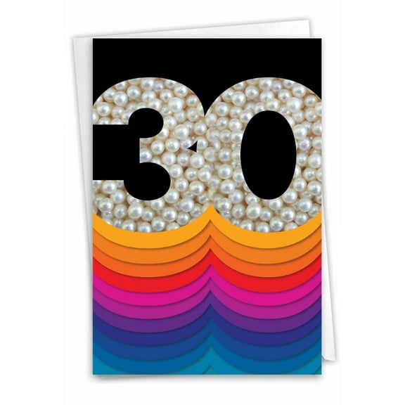 1 Birthday Card with Envelope - Bold Milestones 30 C6110AMBG